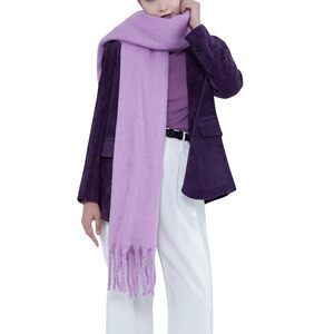 2269 Big Scarf Coloured Oversized Tassel Soft Fall Winter Thick